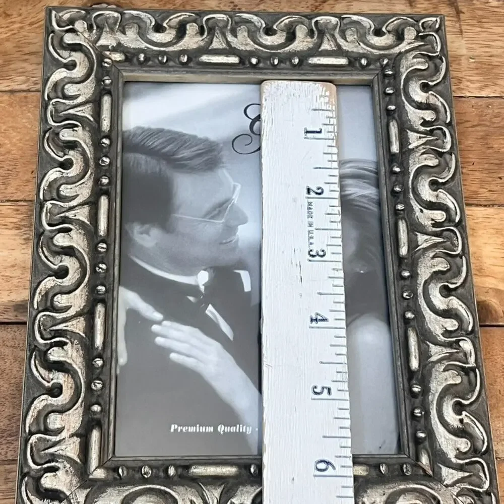 Ornate Pewter Picture Frames Set Of 3 Different Sizes